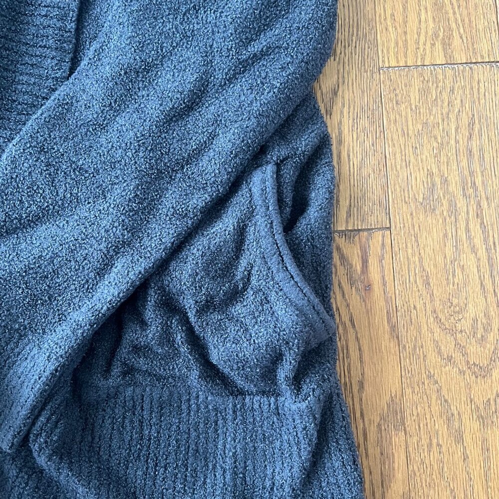 Barefoot Dreams CozyChic Lite Cardigan Womens L/XL Charcoal Open Front Shawl - Picture 3 of 6